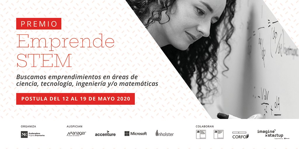 MEmpresarias's tweet photo. Solo un 8,9% de los matriculados en carreras de tecnología de la información son mujeres. ¡En #ME, definitivamente, queremos que ese número siga aumentando!
Por eso estamos en busca de emprendedoras tecnológicas como tú, postula al #PremioEmprendeSTEM en https://t.co/syV5iLcFnb https://t.co/Mkl0xZbzrt