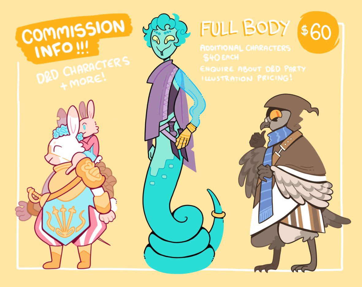 Cuttlesworth's tweet photo. Hey guys - guess whose officially OPEN FOR COMMISSIONS (it’s me). Let me draw your angsty dnd ocs!!!

(I haven’t had any work lately and I’m currently stranded overseas, so retweets are super appreciated!) https://t.co/fHPqI1y1Mt