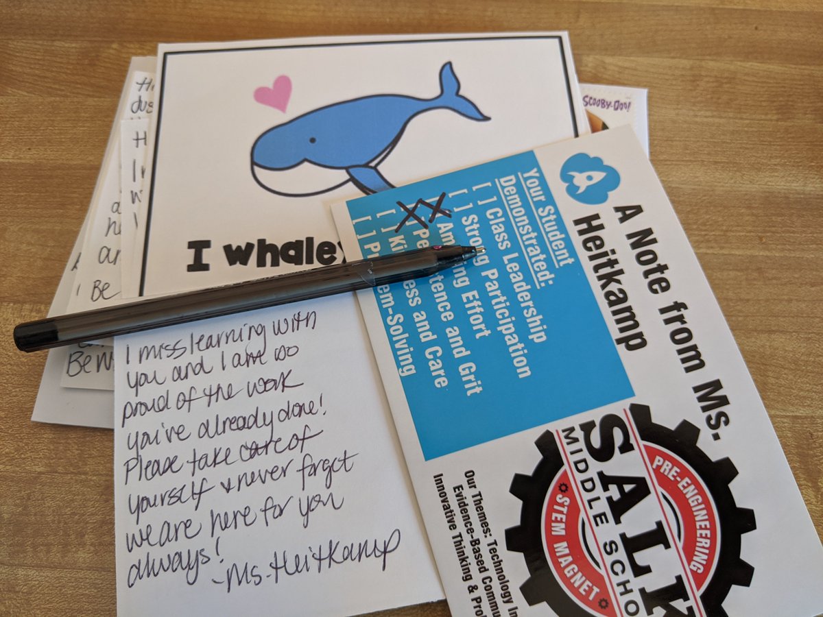 Sending out another round of postcards to all my <a href="/SalkSTEM/">Salk Middle School</a> students--to those I've connected with online, and those that haven't made it there yet or do dl in a way that honors their journey. All students deserve connection without judgies. #Imissthem #teacherstrong