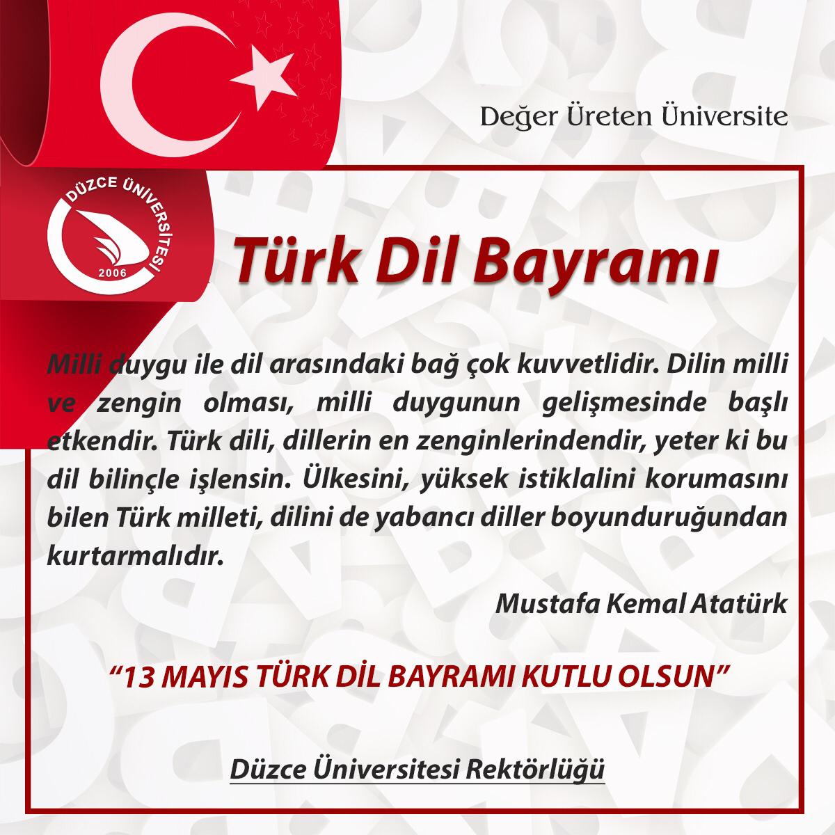 13 Mayıs Türk Dil Bayramı Kutlu Olsun. #13mayıs #TürkDilBayramı