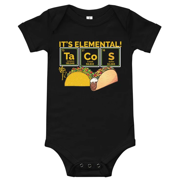 itstechnicole's tweet photo. It's #TacoTuesday!! And well, Tacos, It's Elemental! 🌮 Perfect for the #science and #taco fanatics) Available now in the SHOP link in my bio! Follow @itstechnicole for more! #ItsTechNicole #TacoNight #PeriodicTableOfElements #Tacos #Elemental #BuscandoTacos #ILoveTacos #Science https://t.co/wehYF0teaF