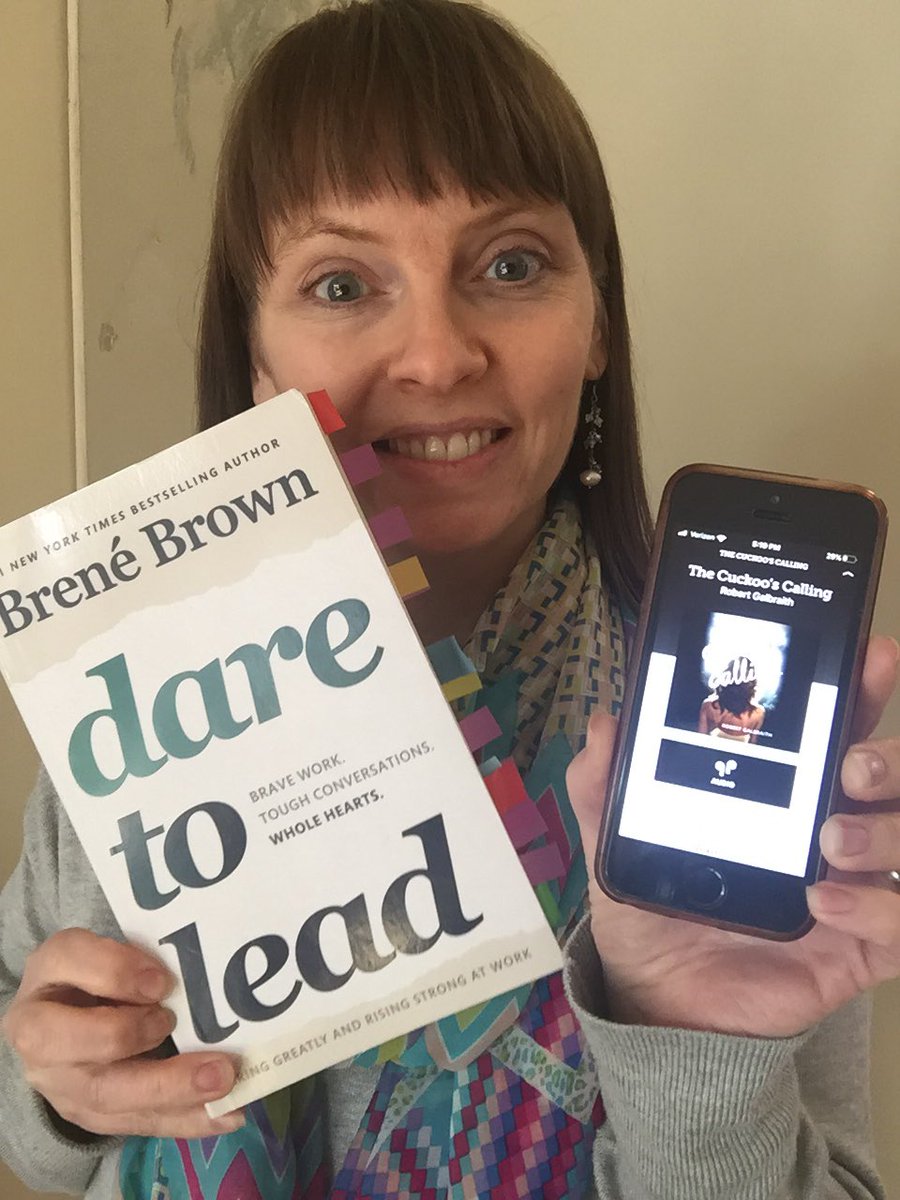 JessicaChen100's tweet photo. Day 2 of Deneen’s Virtual Spirit Week: share what are you currently reading. I am reading Dare to Lead for a book club with other school leaders and listening to the crime fiction novel series by J. K. Rowling, published under the pseudonym Robert Galbraith. #DeneenElementary https://t.co/tvTLOpfU5M