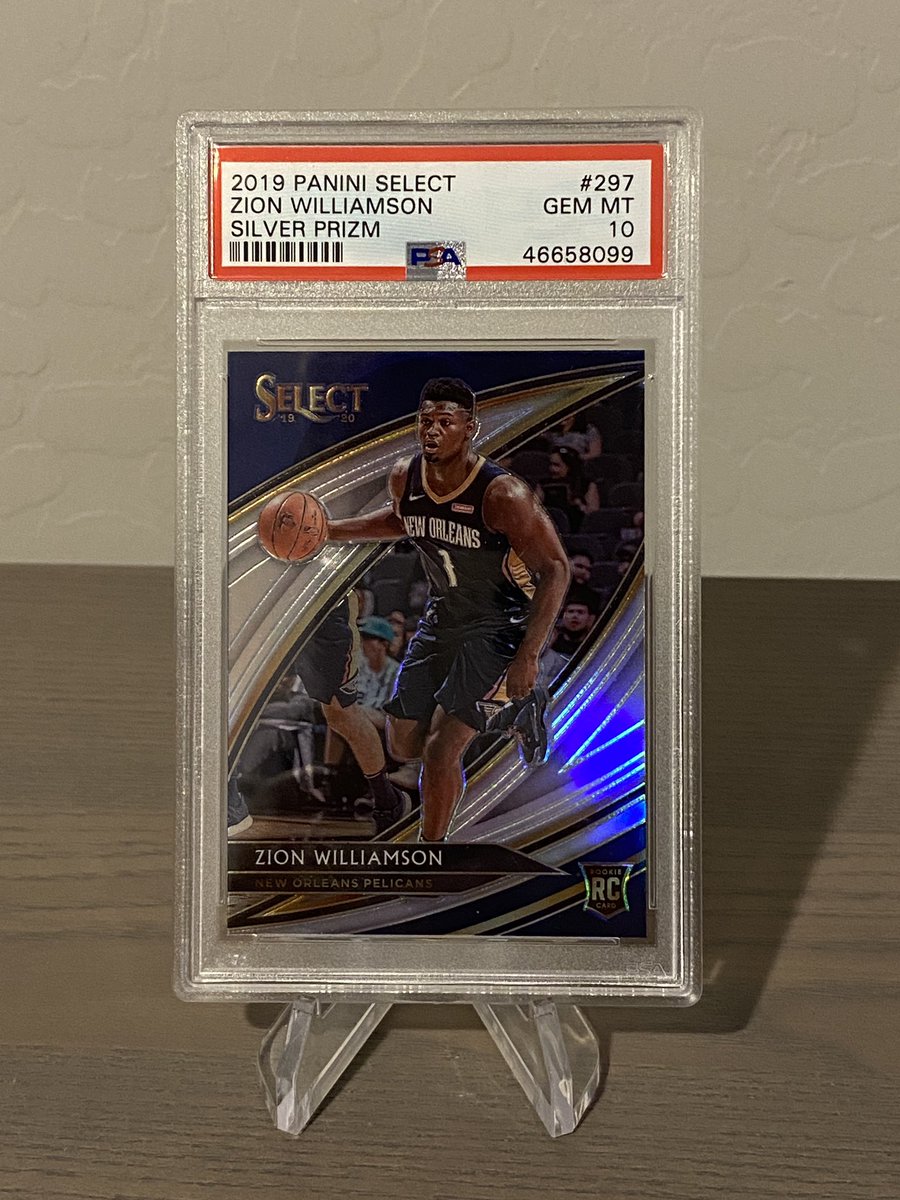 dt_sportscards's tweet photo. Filthy @psacard mail day 🥵💦Zion Select Courtside Silver 😮 #psa10 #psa #psacards #psa10 #zionwilliamson #zion #nba #pelicans #neworleanspelicans #selectbasketball #selectcourtside #selectsilver https://t.co/ZSioR4iZCz