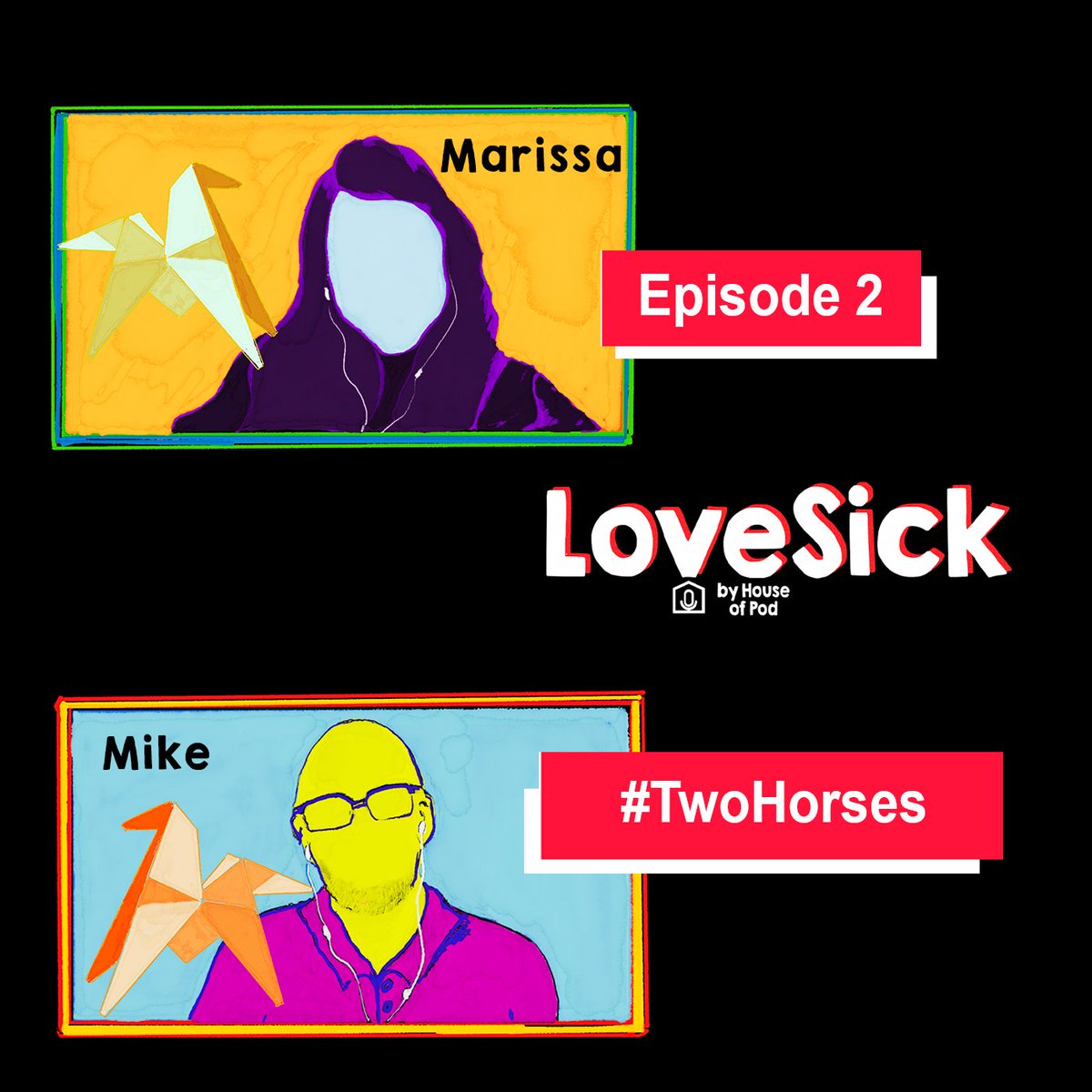 HouseOfPod's tweet photo. Have you listened to episode 2 yet? Are Mike & Marissa a good match? Tune in today & tag someone who should listen ๐งโค๏ธ๐คฉ
#twohorses #datingfromadistance #loveinthetimeofcorona #coviddating #virtualdating
https://t.co/dFMHRHDHOT https://t.co/TLyNcsbrON
