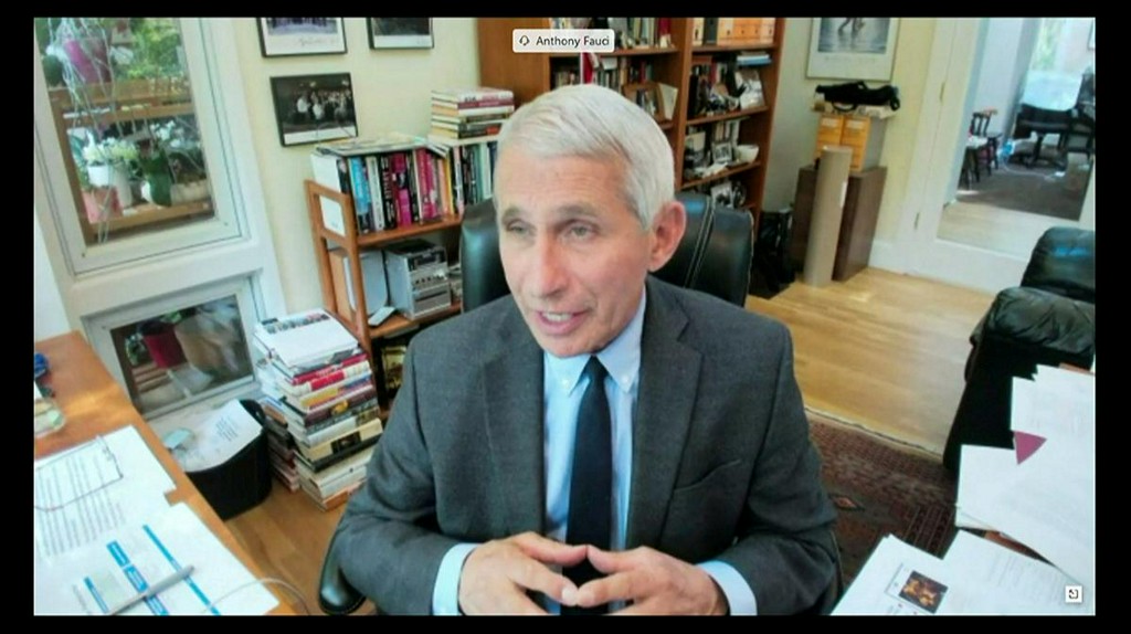 Reuters's tweet photo. Told he's not the 'end-all,' Fauci agrees but says, 'I'm a scientist' https://t.co/CXVbazFla8 https://t.co/A7urdB4a5g