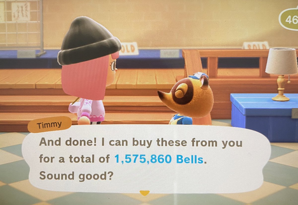 laurdiycrossing's tweet photo. WE RICH BITCHHH!!!!!!! STILL NOT PAYING OFF MY 4TH ROOM THO LOL ty @_savannawright for the turnip price hookup!!!! 🌸 https://t.co/p8LTqZ6UFO