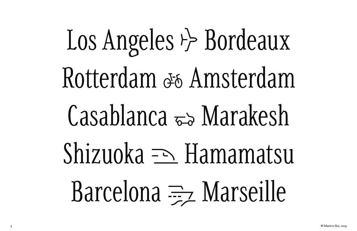 TypeThursdayNYC's tweet image. When traveling is out of the question, why not redesign airport typography instead? Check out these applications of “Via,” the typeface by @mxmgau presented at TTNYC June! ✈️👌🏽