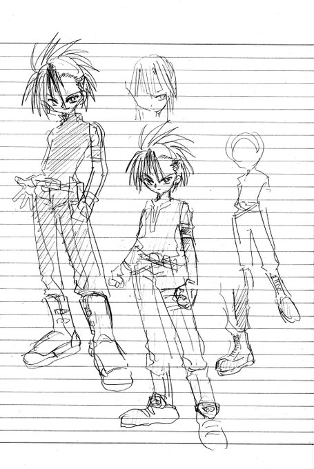 1、2・・・コドウをつくろうと試行錯誤。

3,4・・・テルマも何パターンか描いて探り中。
銃兵衛の表記を漢字にしたり片仮名にしたり考え中。
すでに照真の文字が見えます。

#クラッシュビーダマン 