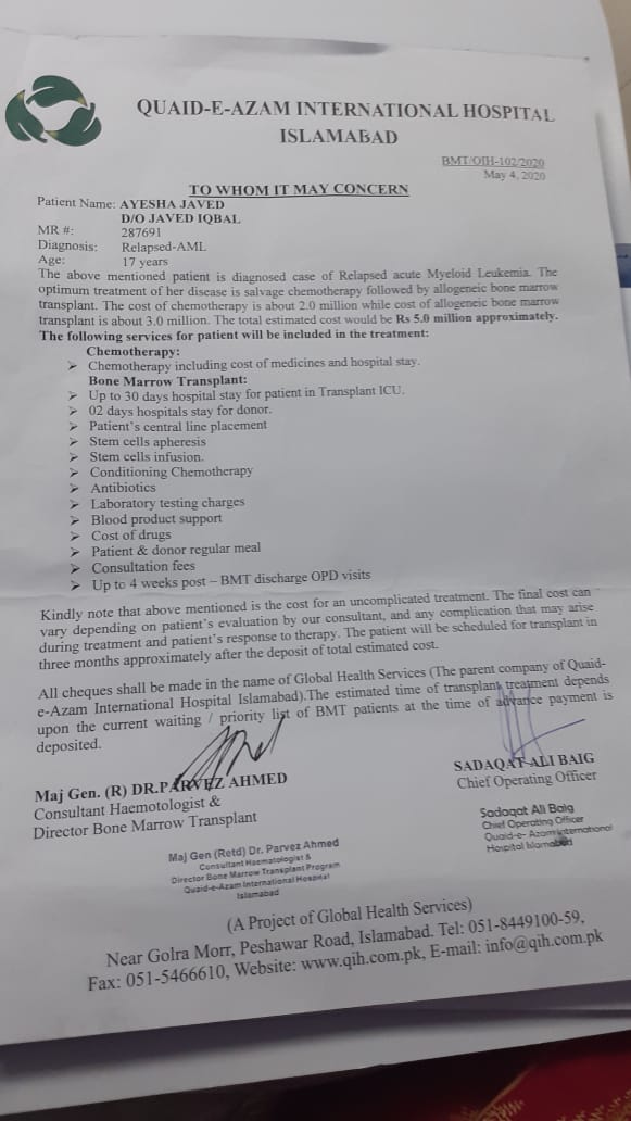 BDSPOfficial's tweet photo. patient name Ayesha Javed 03365312970
Rawalpindi
Blood group O+
Quaid e azam international Islamabad
#ShareMust https://t.co/AKeQYJawEY