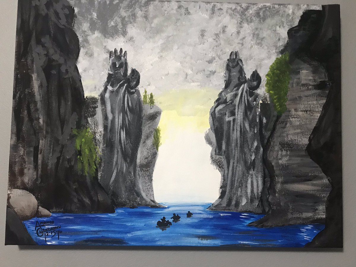 NecroMrs's tweet photo. @StaffandBranch One of my best friends from high school painted this as a house warming gift when we moved into our house and for the longest time it was the only thing we had on our walls ❤️ https://t.co/OsPnFbG82h