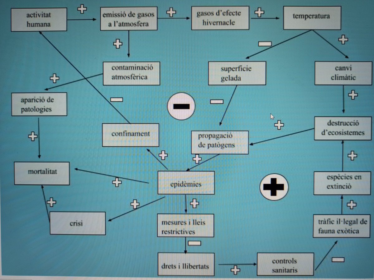 MariolaScience's tweet image. CORONAVIRUS Y MEDIOAMBIENTE (2BAT CTM) 
Trabajo de final de curso en el que tenían que buscar tres noticias, relacionarlas con el temario del curso, predecir qué pasará en el futuro e incluir un diagrama causal completo #ProfesBioGeo #ProfesCovid #future_spain
