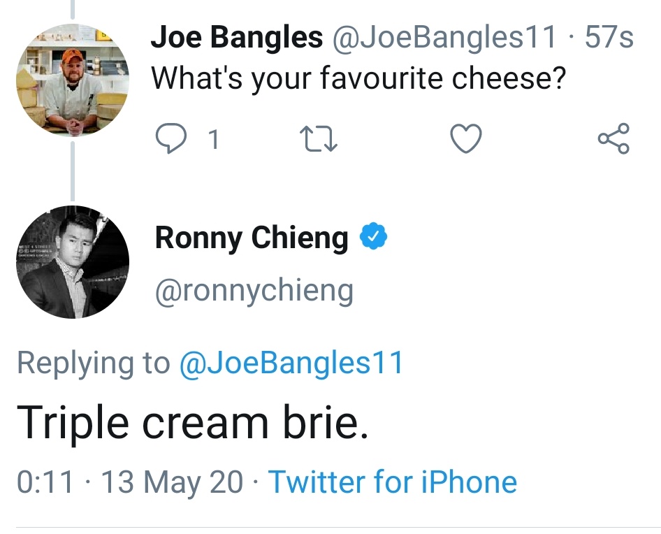 Thank you to the wonderful  @reginalddhunter,  @Aiannucci,  @ronnychieng for your cheese choices and to  @DeborahMeaden for your reply! (any vegan alternatives are always welcome!)!