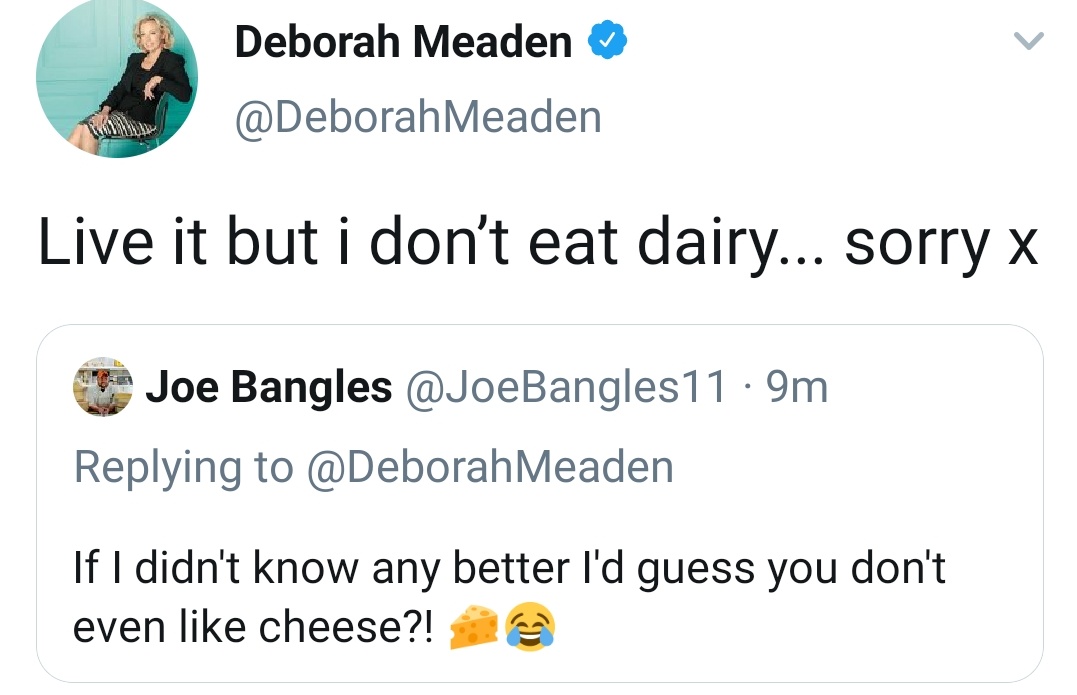 Thank you to the wonderful  @reginalddhunter,  @Aiannucci,  @ronnychieng for your cheese choices and to  @DeborahMeaden for your reply! (any vegan alternatives are always welcome!)!