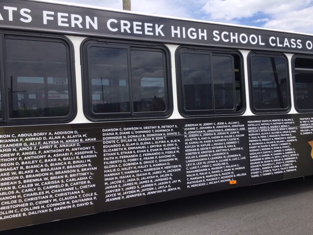 sarawilson021's tweet photo. Thank you @JCPSKY @ridetarc for recognizing our @FernCreekHigh Seniors! #jcpsky #FCProud https://t.co/uuXXvJI679