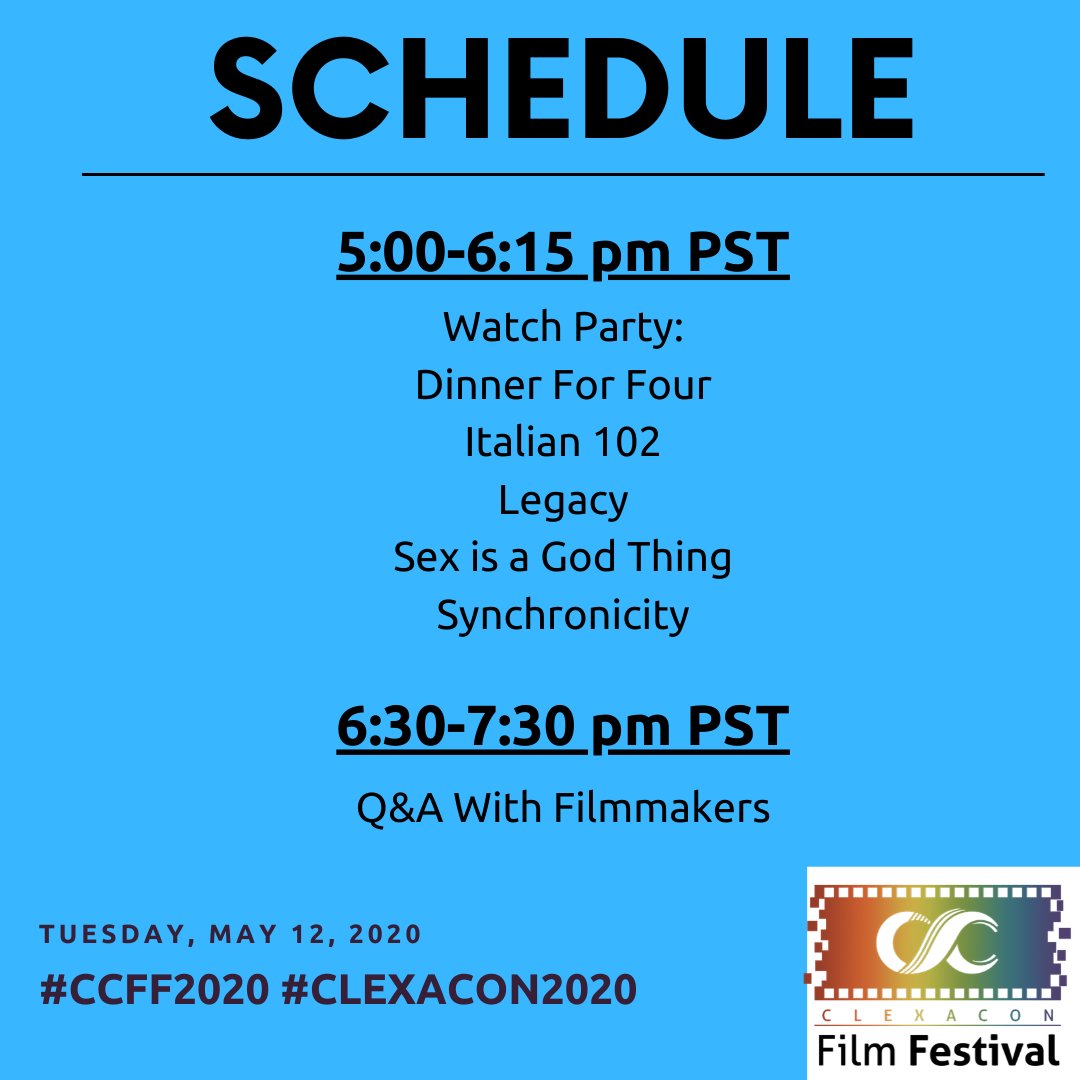 ClexaCon's tweet photo. This is your 30 minute warning, tonight's watch party is one you can't miss! For more info and to RSVP for the Q&amp;A following the screening, visit our website: https://t.co/WNG6OlZvE2 #ClexaCon2020 #CCFF2020 https://t.co/bfQYP8Zj4s