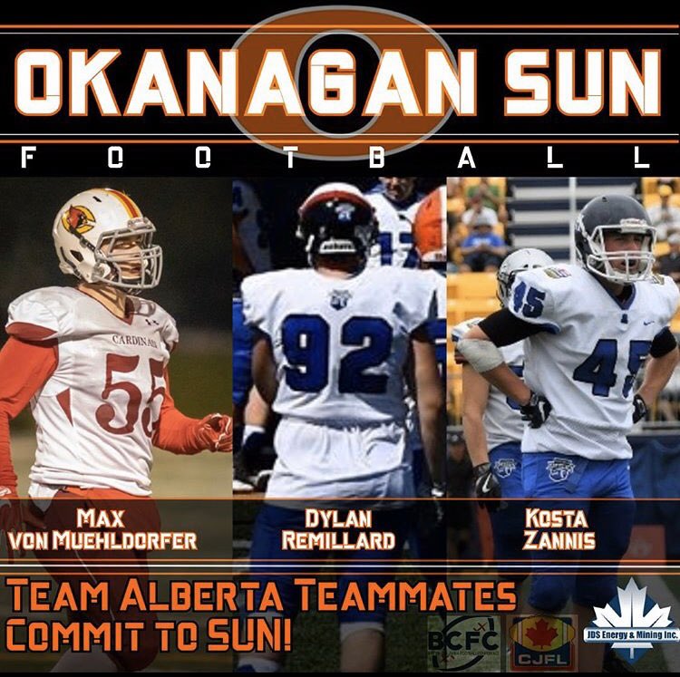 MaxMuehldorfer's tweet photo. Excited to continue my football journey with the @okanagan_sun @DylanRemillard4 @ZannisKosta @BCFC_Media @ClintUttley_CFC https://t.co/55lpWbRl6H