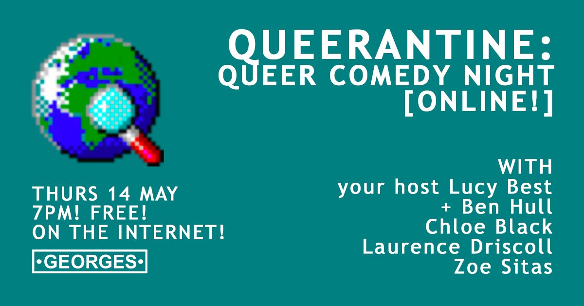 QuietlyLivid's tweet image. Queerantine, Queer Comedy Live on Line is tomorrow! YAY! Thursday 14th May 7pm Melbourne time. It's going to be so much fun!
facebook.com/events/5347386…
#Comedy #QueerComedy #StandupSitDown
