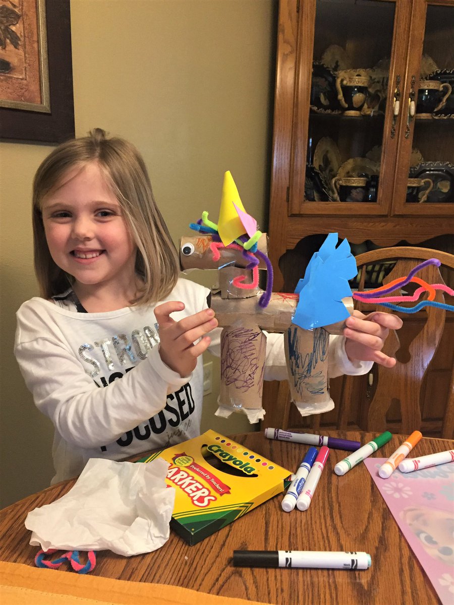mrs_em_mather's tweet photo. Freedom Elementary students latest art project focused on recycling! They learned about 3D art and then created their own sculptures using recycled objects from home!  #fasdtogetherapart https://t.co/yRy1J79EIv