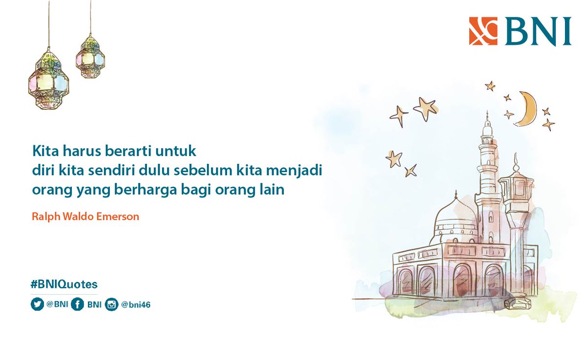 BNI's tweet photo. Tweeps, jangan lupa untuk mencintai dirimu sendiri yaa! #BNIQuotes https://t.co/NlCEiGzAOG