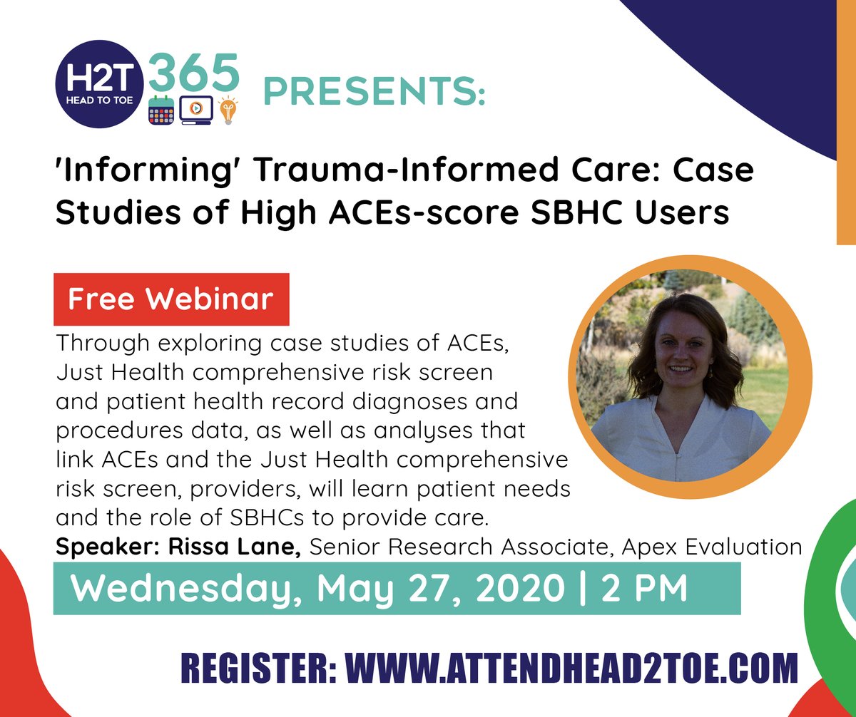 Have you heard of adverse childhood experiences (ACEs)? 
Our own Rissa Lane will be presenting this important topic at Head to Toe 365 on May 27. Mark your calendars and click here to register! attendhead2toe.com