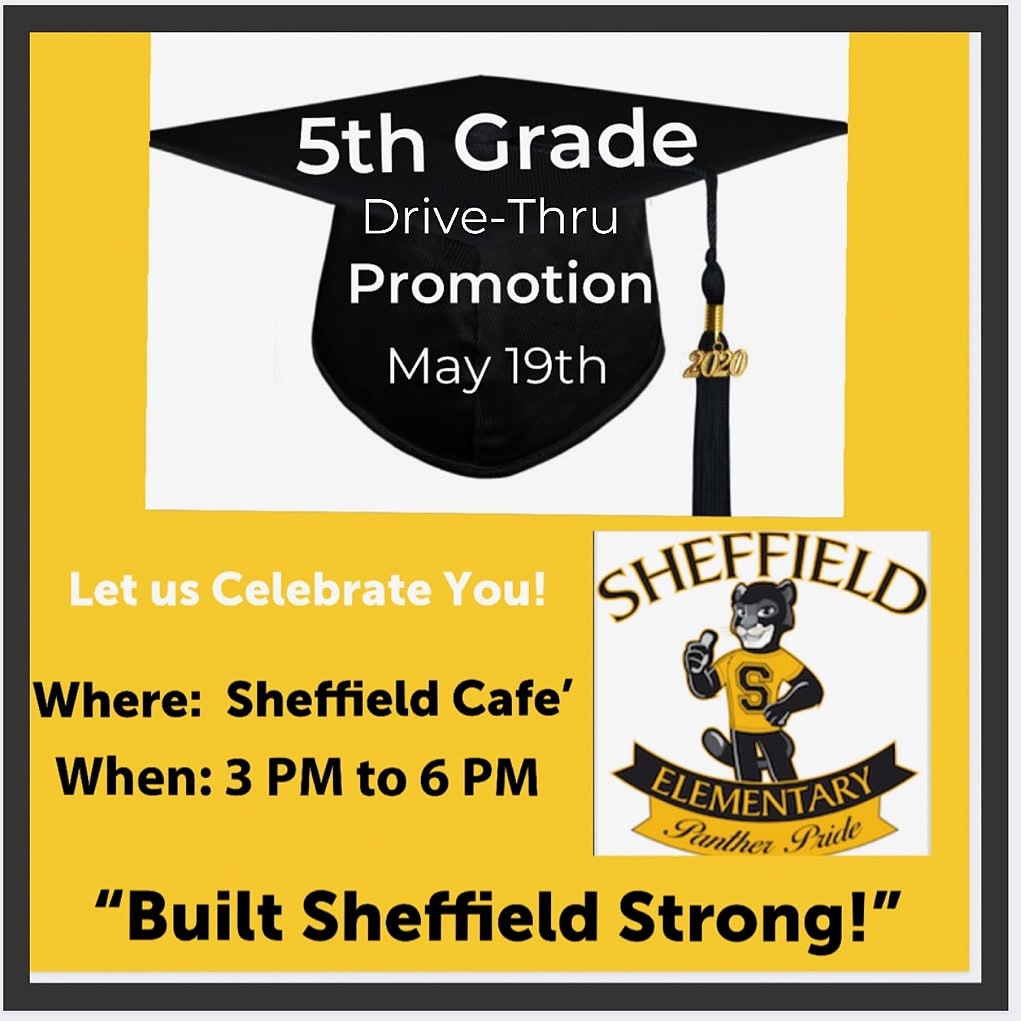 SheffieldEleme2's tweet photo. Kindergarten and 5th grade drive through celebrations #sheffieldelementary #pantherpride https://t.co/P1jxFdX2WW