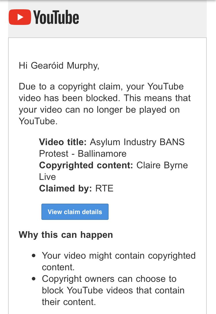 What happened to fair use? Particularly egregious from a state broadcaster I’ve literally paid for. We can no longer critique, evaluate or comment on state media. Great stuff