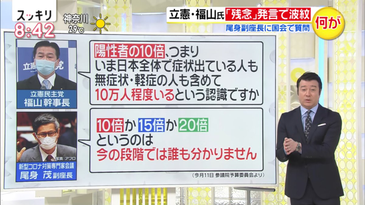 【日テレ/スッキリ】立憲・福山氏の尾身副座長への質疑を取り上げる  加藤浩次氏「理解しているのかな、福山さん」「ミスリードですよ」