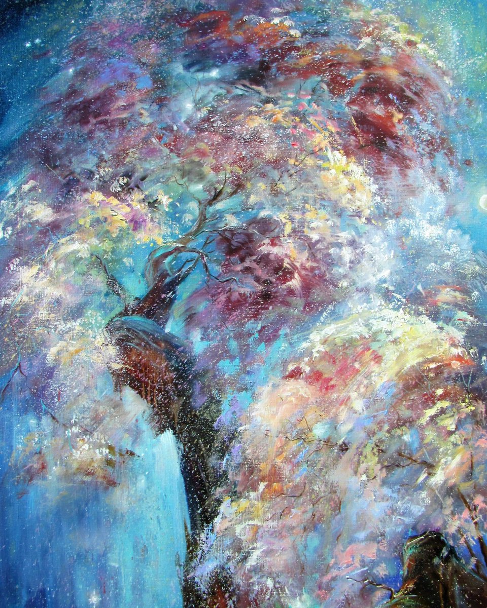 xaos_wind's tweet photo. Taking part in art flasmob #7days #7arts #7artists
☀️Day 6 - Spring. New moon - oil on canvas, 50x70 cm.
#tree #artmob #artstagram #forest #sakura #oiloncanvas #mayday #interiorart #sky #artforsale #lokigallery #contemporaryart #счастьеесть #expressionism #stunningstrokes https://t.co/2uINU2UuUv