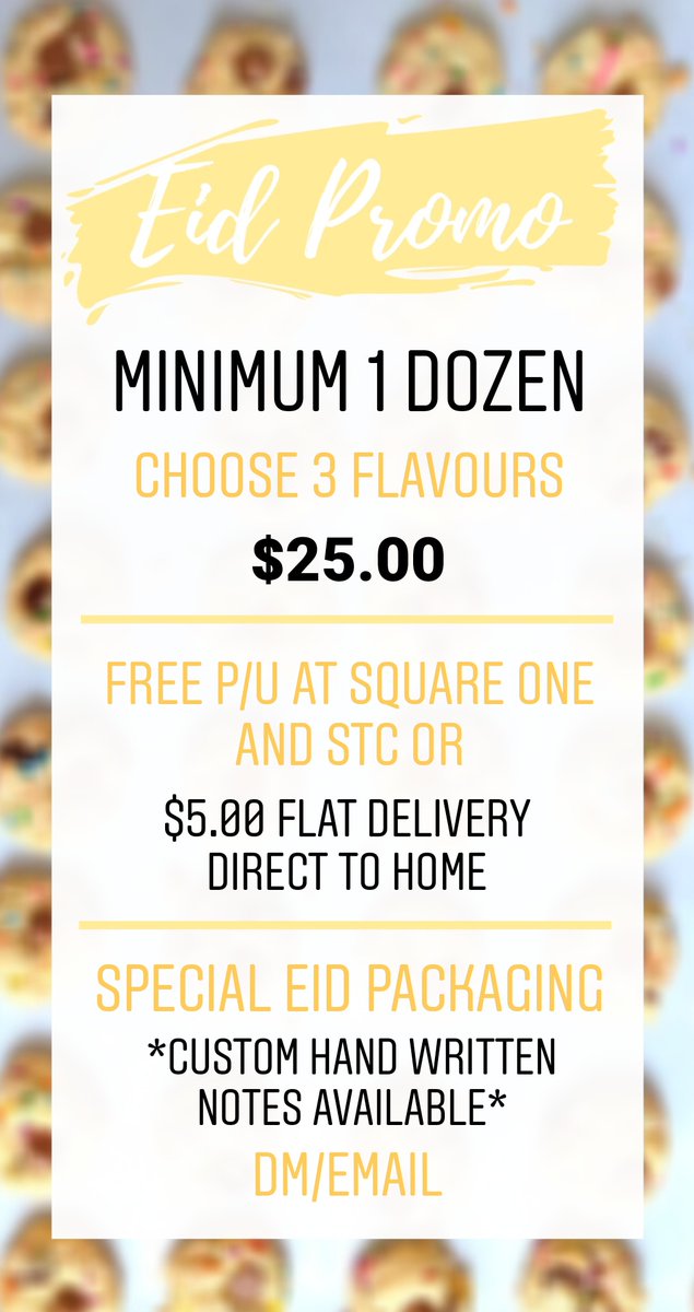 Golden_Crumb's tweet photo. Eid Promo is live. https://t.co/WrwyfwpZdj. Order deadline May 17th, 2020 11:59PM. https://t.co/P8uDkBrrN0