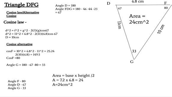 Math 20-2 demonstrating understanding of Trigonometry Sine/Cosine laws by finding area of a ghost town in Montana. Ss used google maps to view their point of interest and calculate lengths using coordinate points, then dividing the space into triangles for area calcs. #rvsed