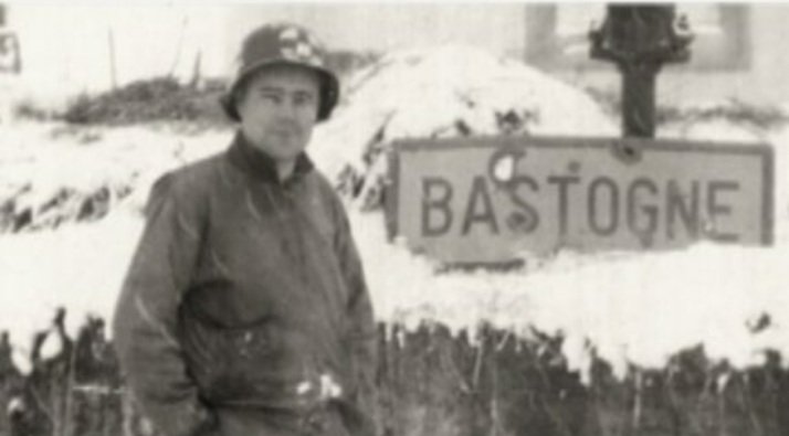 Captain Jack Prior was Battalion Surgeon in the 80th Armoured Medical Battalion, 10th Armoured Division. After the evacuation of wounded from Noville to Bastogne on 19 Dec, 1944, due to the worsening of fighting, he set up an aid station in the town of Bastogne. 2/