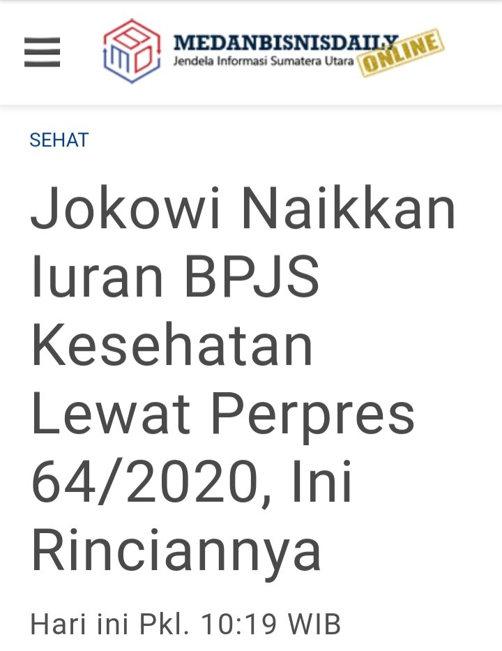 KRMTRoySuryo2's tweet photo. Tweeps,
Kalau ini yg Bingung Siapa &amp; yg kena Dampak Buruk (baca: Menderita) Siapa ya?
Baru saja Pak @jokowi menekan Perpres 64/2020 ttg Kenaikan Nyaris 100% @BPJSKesehatanRI setelah sdh dibatalkan MA itu
Jadi Naik, Turun, Naik lagi .. Kaya Yoyo.
Eh ya, yg bilang "Yoyo" kemana ya? https://t.co/h9IMvfOBr5