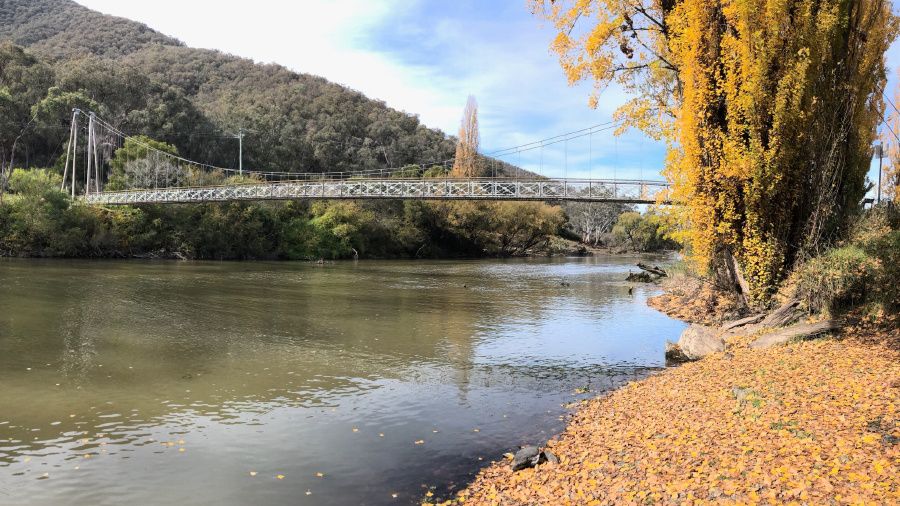 WaterNSW's tweet photo. The Hume and Hovell walking track stretches over 400km between Yass and Albury. It crosses the #Tumut river at #Blowering dam then follows the western foreshore. #WaterFactWednesday https://t.co/YsGVuWu3Gv