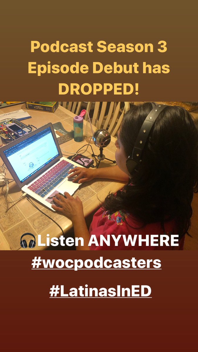 MCSalma's tweet photo. Done. Go listen! Podcast Season Debut: Homeschooling, Teaching and Social Emotional Learning with Catherine Norwood https://t.co/Ee422DVG3n #wocpodcast #LatinasInED #COVID #teachers https://t.co/rpk1MlHLX1