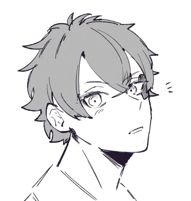 #リプ来たキャラの顔だけ描く 
時間なくて白黒で雑になってもうた?‍♂️?‍♂️ 