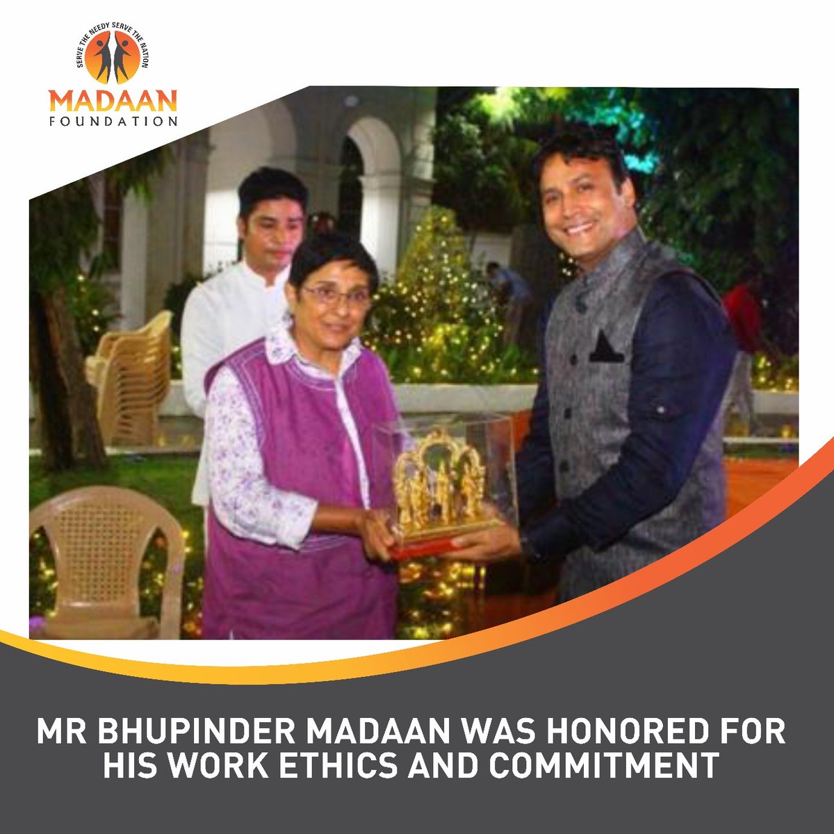 MadaanFdn's tweet photo. Mr. Bhupinder Madaan was invited to attend the Diwali Milan function at Raj Niwas, Puducherry. Kiran Bedi extended her warm greetings and appreciated the good work done by him.
#MadaanFoundation #DiwaliMilan #BhupinderMadaan https://t.co/nPo1eZVM5H