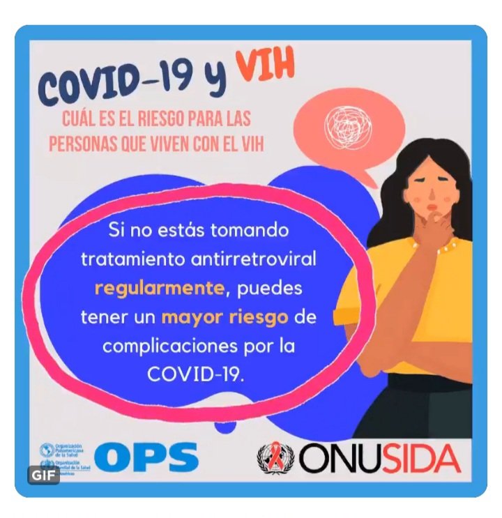 Las personas que viven con #VIH pueden protegerse de #COVID19 al tomar la medicación antirretroviral diariamente de manera correcta y constante para lograr mantener los niveles de VIH indetectables.
Esta es la mejor manera de mantener sano el sistema inmunitario.