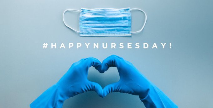 happy #NursesDay2020 2 all the incredible nurses & thank you for your hard work, selflessness+dedication 2 caring 4 your patients. it’s so important we acknowledge the bravery of all frontline nurses during the pandemic who put their lives on the line w/o hesitation. thank you❤️