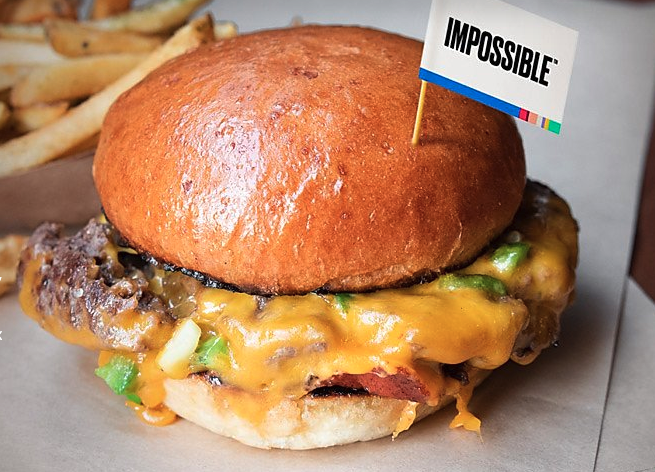 ChrisPainterYup's tweet photo. Had maybe the best Impossible Burger that I’ve had yet last night. Totally indistinguishable from a hamburger, delicious, made me inspired by humanity. @ImpossibleFoods is building something truly significant, potentially on the same level as the invention of food refrigeration. https://t.co/RfNMQGOCYl