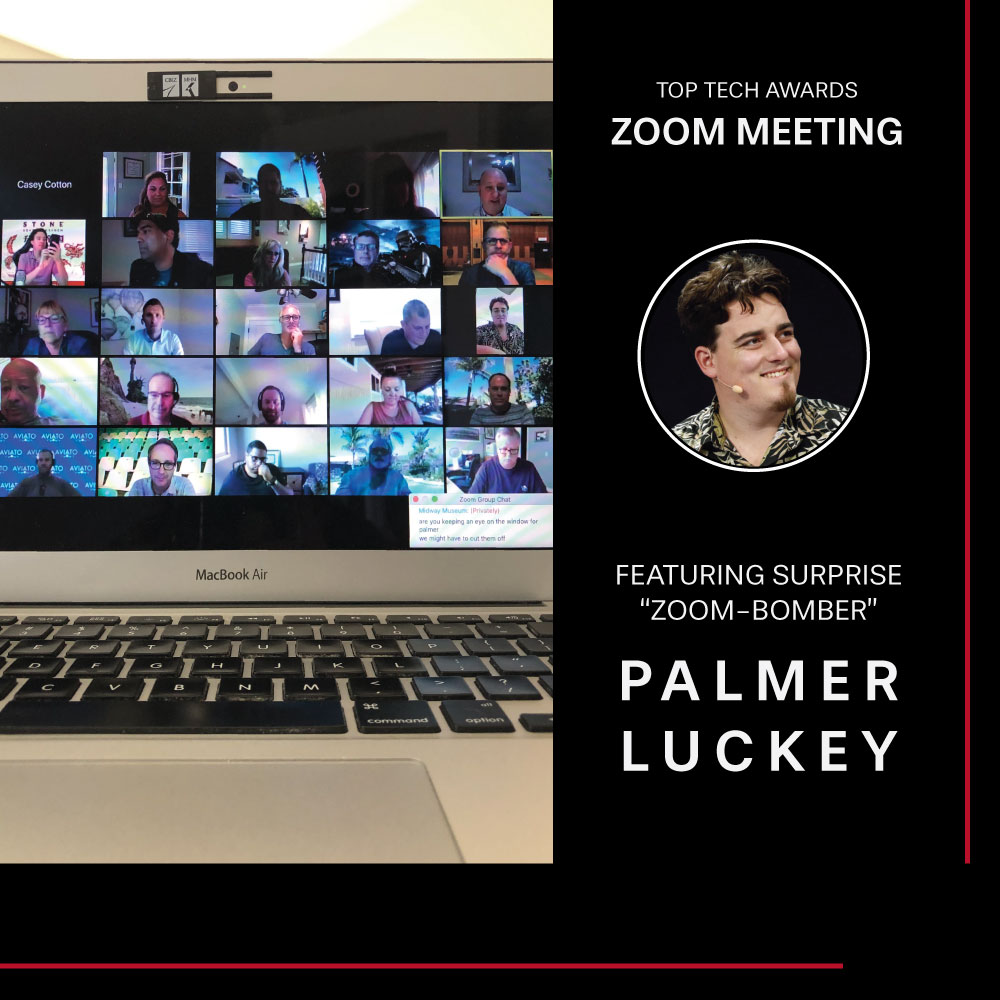 TopTechExecs's tweet photo. Last week @coxbusiness hosted the Top Tech Awards TECH leaders for a Zoom Happy Hour. Each attendee was shipped a 6 pack from Stone Brewery. Palmer Luckey "zoom-bombed" the call and shared an inspirational chat about his path in tech. Love the SD tech community we have! #TTA2020 https://t.co/J0n3mzn60w