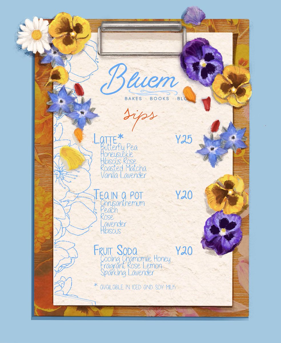BluemCafe's tweet photo. Gusu morning, everyone! Pinned here are Bluem's menu for your reference and order.

We will be adding more dishes soon. Keep your palates ready! https://t.co/MZcNFi86Kv