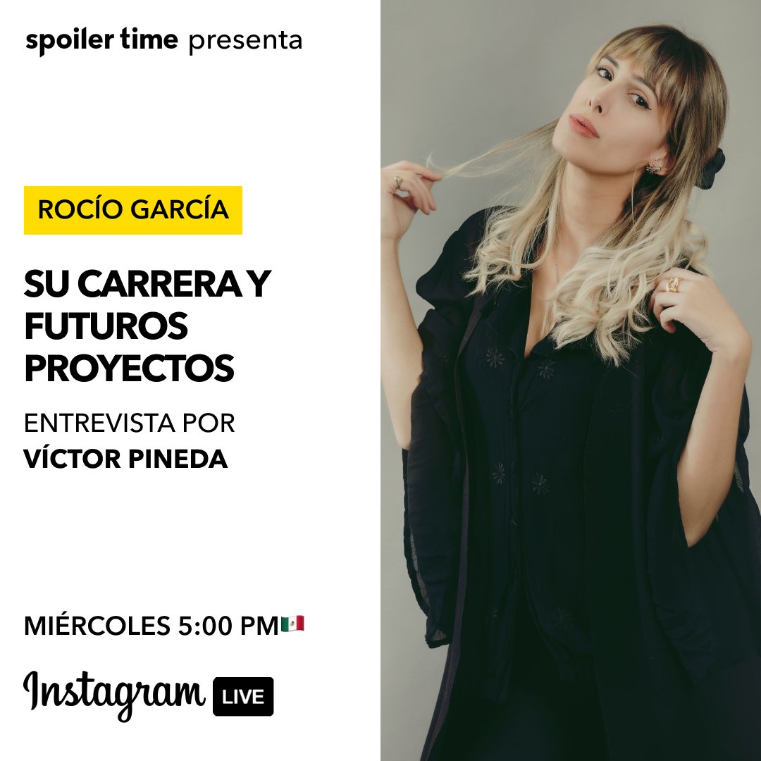 TuSpoilerMx's tweet photo. Entrevista: @Romantictic, actriz que nos platicará sobre su próxima recreación de #TheShining.

Mañana a través de Instagram LIVE. 🕔5:00 PM🇲🇽 https://t.co/FdT9ibih9N https://t.co/boQUWTRZgn