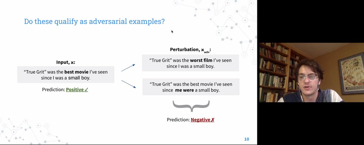 .@jxmorris12 talking about TextAttack – a really cool Python framework ...