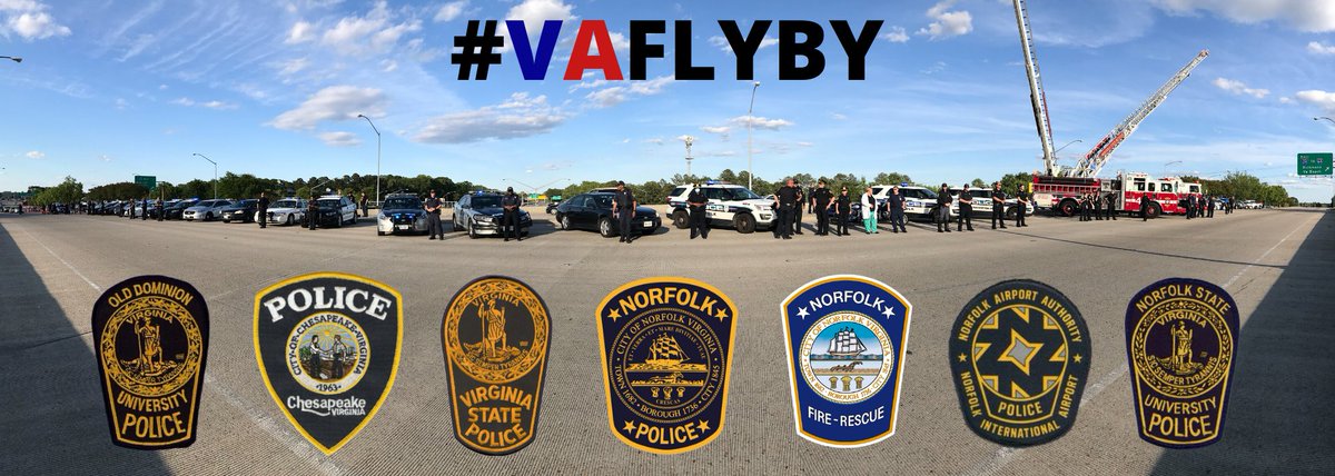 VSPPIO's tweet photo. TY @F22DemoTeam @VaAirGuard for the incredible #VAFlyBy this evening! (Credit to @NorfolkPD for this photo op & letting #VSP in on the "front row seating!") ππππ#InThisTogether #Virginia @ChesapeakePD @norfolkfireresc @NorfolkAirport @NorfolkStatePD @ODUPD @VaPSHS https://t.co/UErneNbrjN