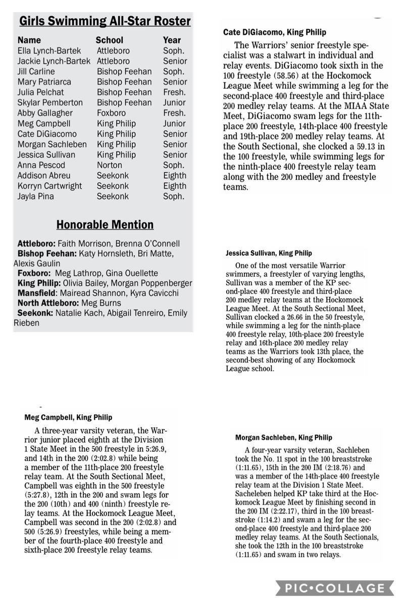 KpBooster's tweet photo. Way to go Girls Swimming All Stars!! Meg Campbell, Jessica Sullivan, Cate DiGiacomo &amp; Morgan Sachleben! Honorable Mentions to Olivia Bailey &amp; Morgan Poppenberger! 💚💛🎉🎉 https://t.co/F1G6dD5I5j