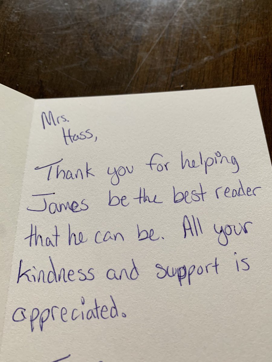 AudraHaas's tweet photo. Had an emotional day reentering my school only to pack up for an unforeseen amount of time. But this note I received put everything back in perspective. That’s all I can ask for. All we can do is just. keep. trying. #bookpusher #titlechat #booktalk https://t.co/98gdZu0mEB