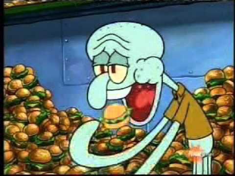 Satisfying food scenes from cartoons I watched in childhood; a pointless threadSpongebob Squarepants
