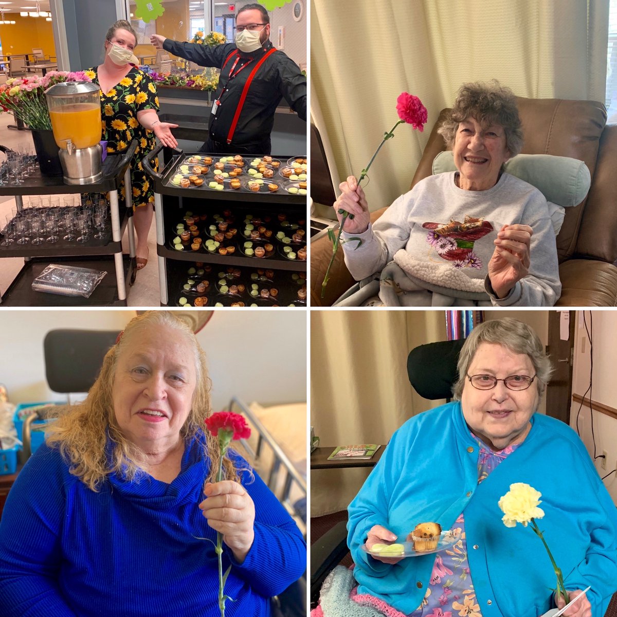 AzriaHealth's tweet photo. For day 1 of @ahcancal's #NSNCW we had a fabulous traveling #brunch for all our #AzriaHealthMontclair mothers with "mock-mosas" and beautiful hand-delivered #carnations! This week is about #SharingOurWisdom, and we can not WAIT to show off our WISE residents!
#AzriaHealth #AHCA https://t.co/3zEQhbUhpu