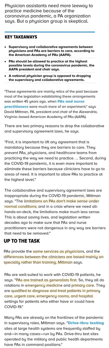 MidlevelCare's tweet photo. Why are PAs still graduating after their 1 YEAR OF CLINICALS has been even further truncated after students were pulled from CORE rotations in early March because of COVID? 
NO NEED TO MAKEUP!

@AAPAorg is lobbying for indie practice of medicine INCLUDING PAs w/ <1yr clinicals 🎉 https://t.co/D1wZ1jqLAZ