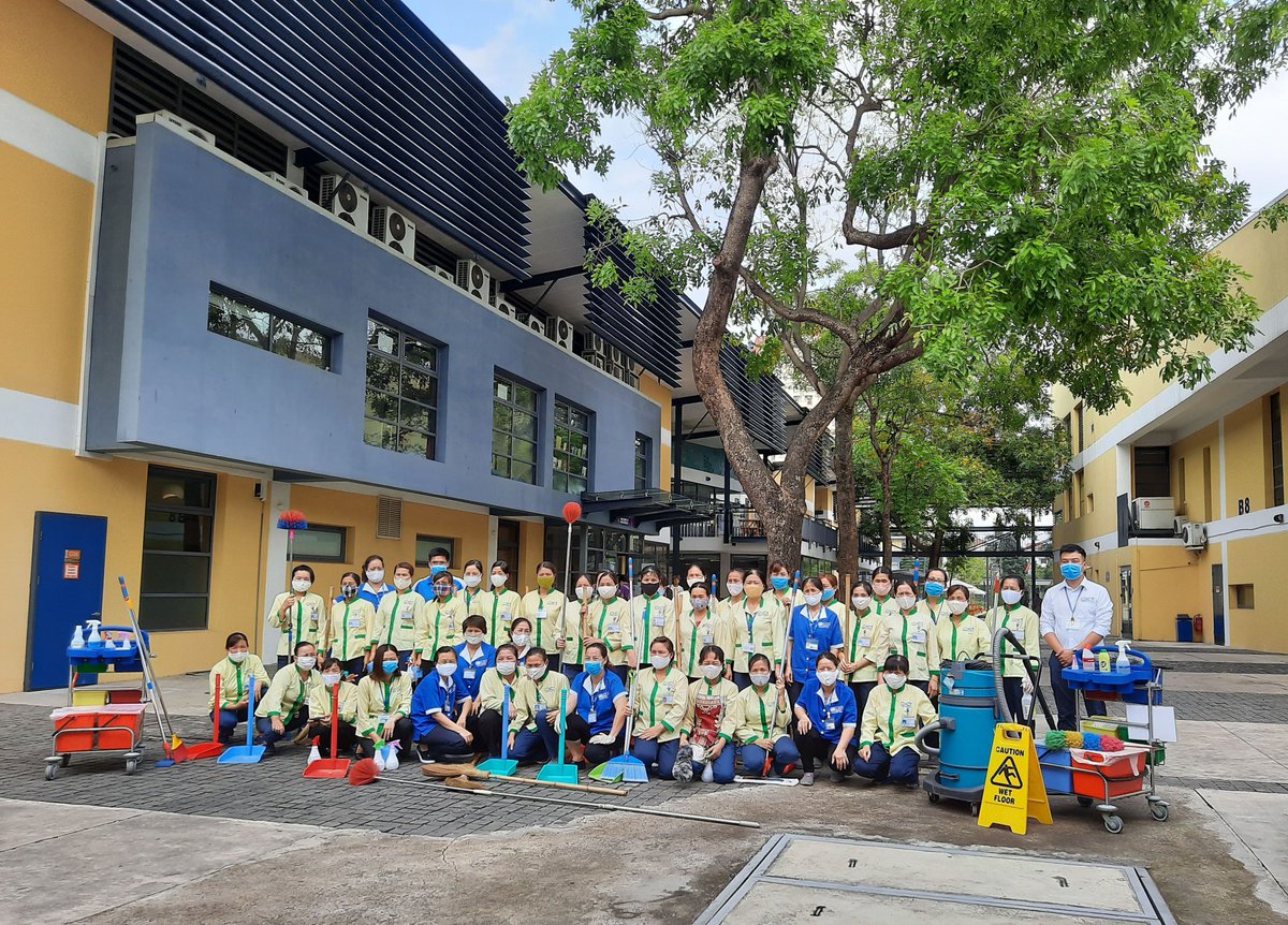 UNIS_Hanoi's tweet photo. The safe re-opening of our campus this week was a multi-disciplinary effort between various teams. But there's one group of workers whose work has been critical - our cleaners. At #UNISHanoi we have 45 cleaners cleaning 300 rooms, daily.

Join us in thanking them!

#UniquelyUNIS https://t.co/LohdBXQY0G